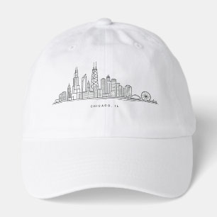 Chicago IL Cityscape Illustration Hat