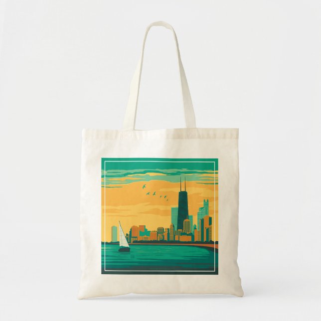 Chicago, IL - Enjoy the Lakefront Tote Bag (Front)