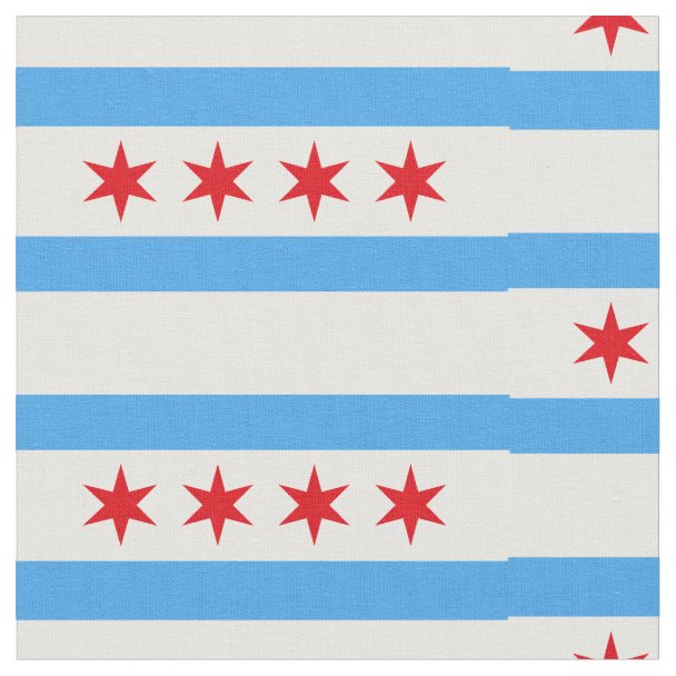 Chicago School Teachers Apple Flag Red For Ed Fabric Zazzle