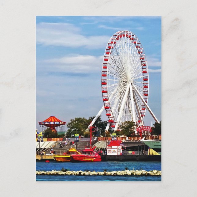 Chicago IL - Ferris Wheel at Navy Pier Postcard (Front)