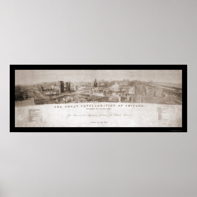 Chicago, IL Fire Photo 1871 Poster (Front)