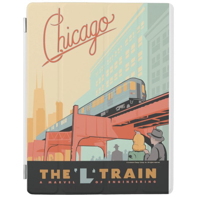 Chicago, IL - 'L' Train iPad Air Cover (Front)