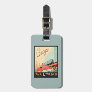 Chicago, IL - 'L' Train Luggage Tag