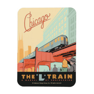 Chicago, IL - 'L' Train Magnet