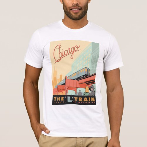 Chicago IL _ L Train T_Shirt