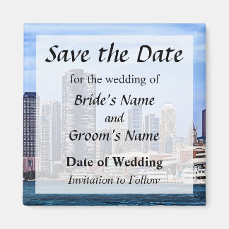 Chicago IL Lake Michigan Near Navy Pier Save Date Magnet