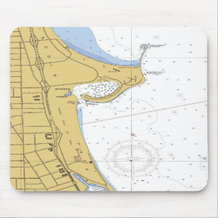 Chicago IL Montrose Harbor Nautical Chart Mousepad