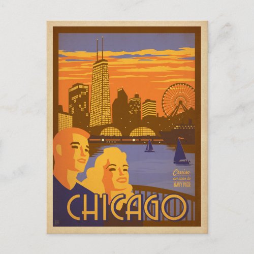 Chicago IL _ Navy Pier Postcard