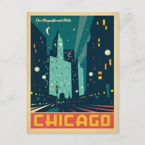 Chicago IL _ The Magnificent Mile 2 Postcard
