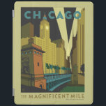 Chicago, IL - The Magnificent Mile iPad Smart Cover<br><div class="desc">Anderson Design Group is an award-winning illustration and design firm in Nashville,  Tennessee. Founder Joel Anderson directs a team of talented artists to create original poster art that looks like classic vintage advertising prints from the 1920s to the 1960s.</div>
