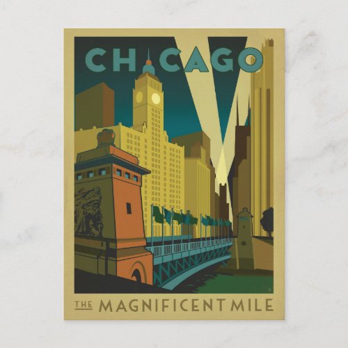 Chicago IL _ The Magnificent Mile Postcard