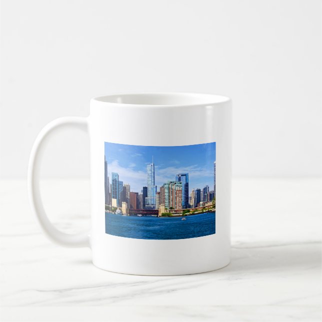 Chicago IL - View From Lake Michigan Coffee Mug (Left)