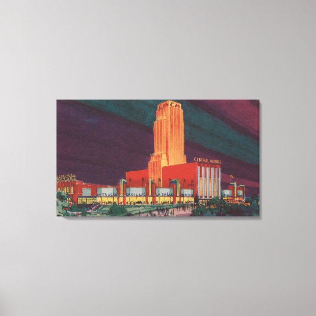 Chicago, IL - View of the General Motors Buildin Canvas Print (Front)