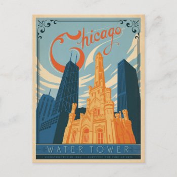 Chicago  Il - Water Tower Postcard by AndersonDesignGroup at Zazzle