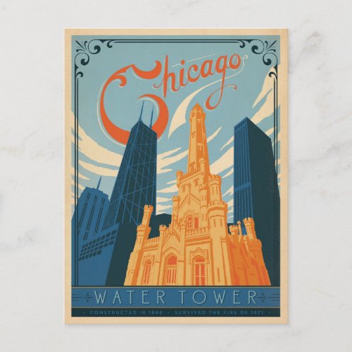 Chicago IL _ Water Tower Postcard