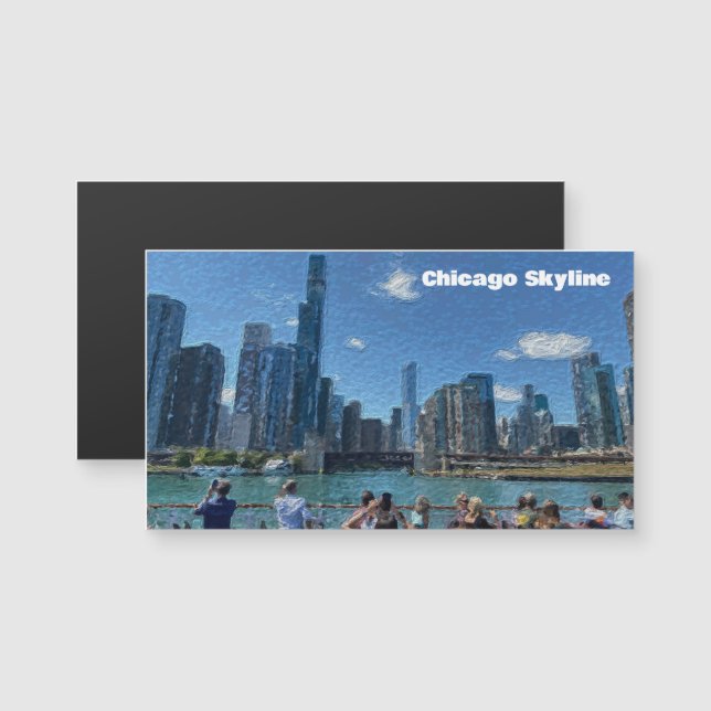 Chicago, Illinois Abstract Skyline  (Front/Back)