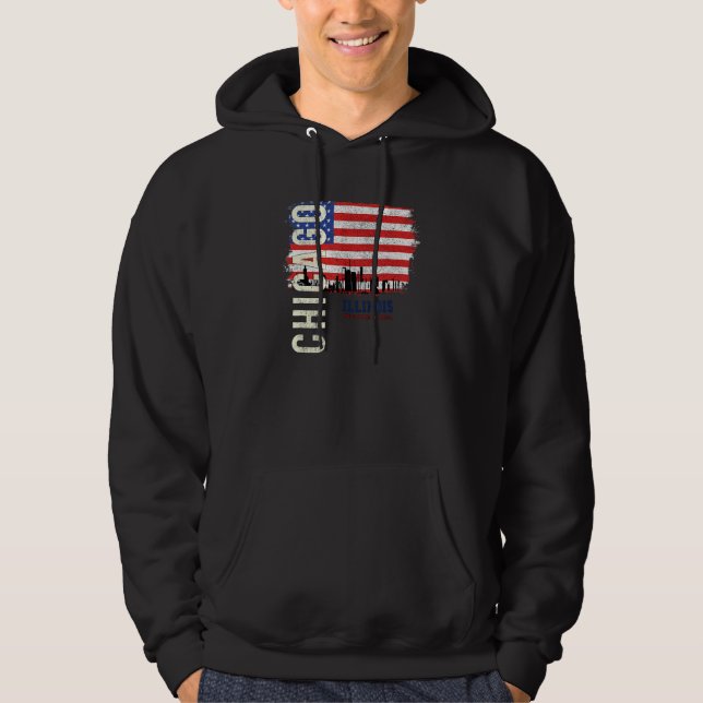 Chicago Illinois Amerika Usa Hoodie (Front)