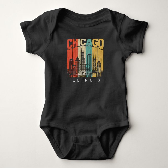 Chicago Illinois Baby Bodysuit (Front)