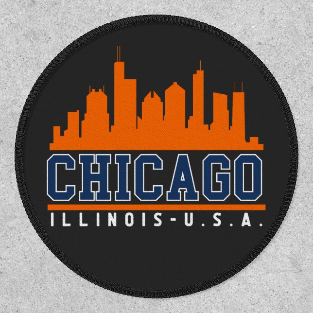 Chicago Illinois Beatiful Skyline Patch (Front)