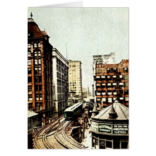 Chicago, Illinois Chicago Loop at Van Buren Cards (Front)