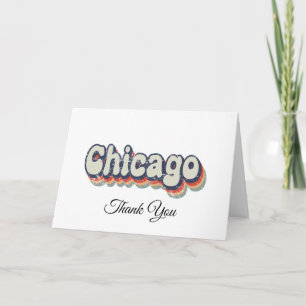 Chicago Illinois Chrome City Classic Art Thank You Card