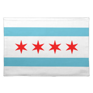Chicago (Illinois) City flag Cloth Placemat