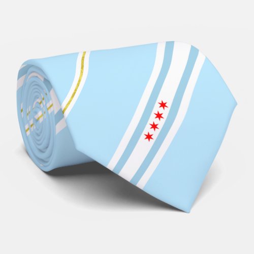 Chicago Illinois city flag Neck Tie