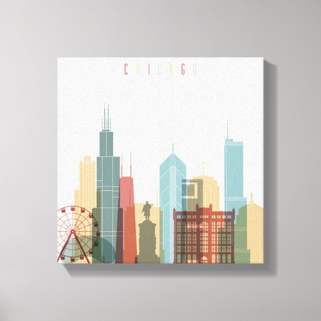 Chicago,Illinois | City Skyline Canvas Print (Front)