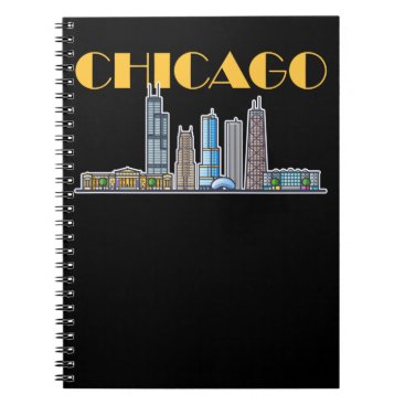 Chicago Illinois City Skyline Notebook