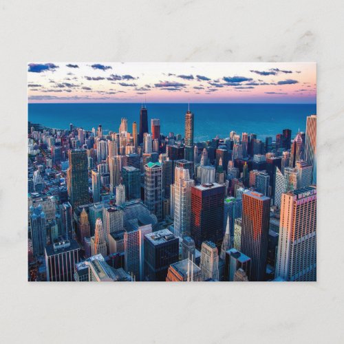 Chicago Illinois City Skyline Postcard