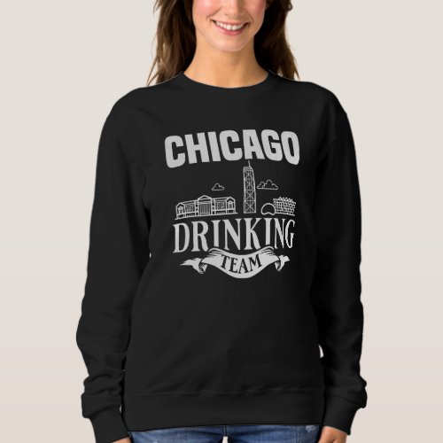 Chicago Illinois City Trip Skyline Map Travel Sweatshirt