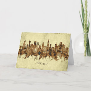 Chicago Illinois Cityscape Holiday Card