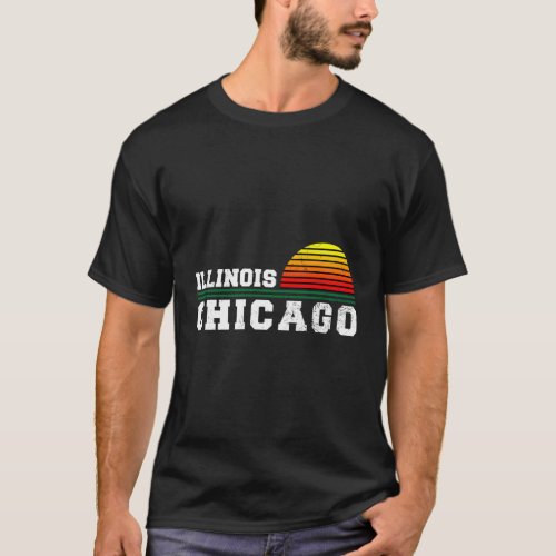 Chicago Illinois Distressed Il T_Shirt