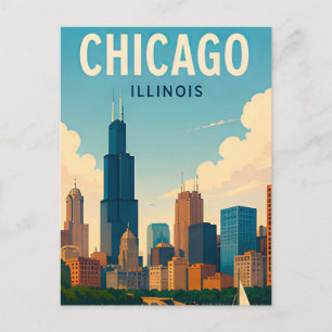 Chicago Illinois Downtown Lakefront Cityscape Postcard