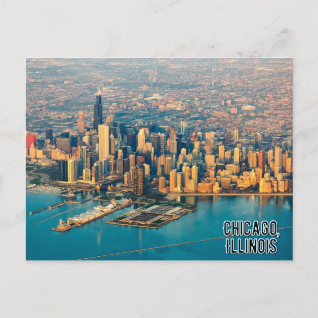 Chicago Illinois Downtown Postcard (Front)