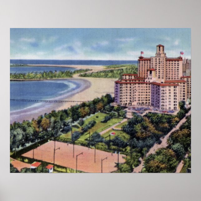 Chicago Illinois Edgewater Beach Hotel Poster (Front)