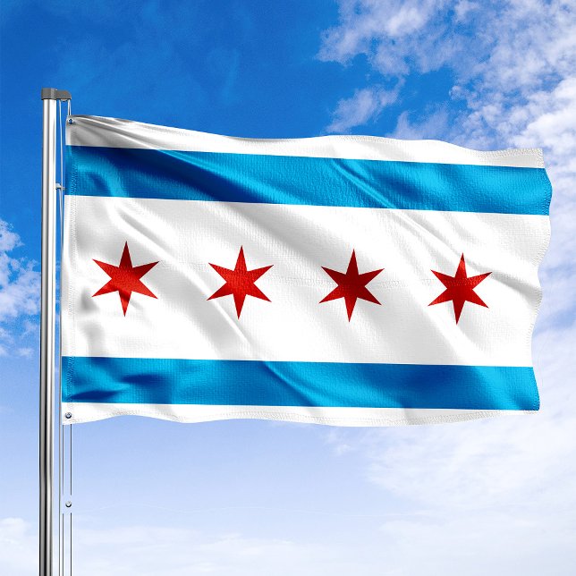 Chicago Illinois Flag (Chicago Flag Banner and Designs from FlagSwag.com)