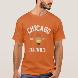 Chicago Illinois IL Retro State City Loves Illinoi T-Shirt