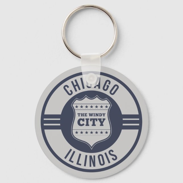 Chicago, Illinois ( IL ) , United States USA Keychain (Front)