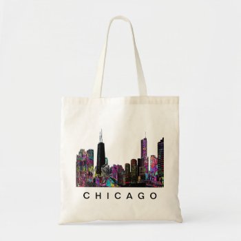 Chicago  Illinois In Graffiti Tote Bag by stickywicket at Zazzle