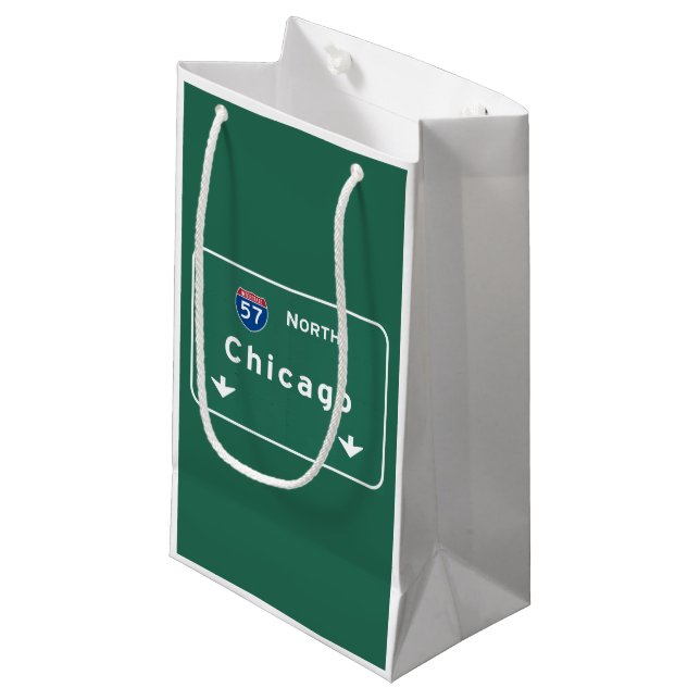 Chicago Illinois Interstate Highway Freeway Road : Small Gift Bag (Front Angled)