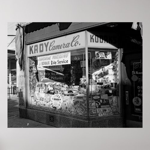Chicago Illinois Kady Camera Co Store Window 1950s Poster