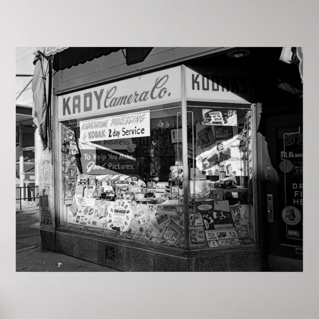 Chicago Illinois Kady Camera Co Store Window 1950s Poster (Front)