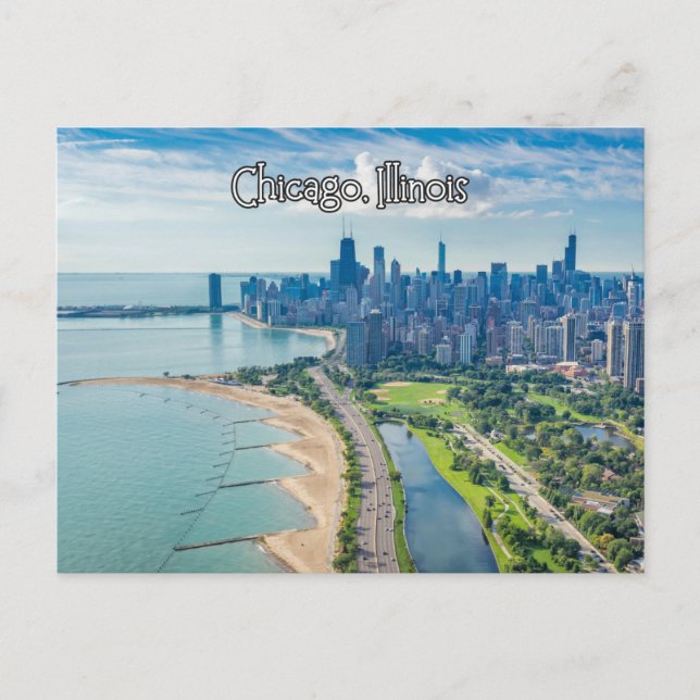 Chicago Illinois Lake  Postcard (Front)