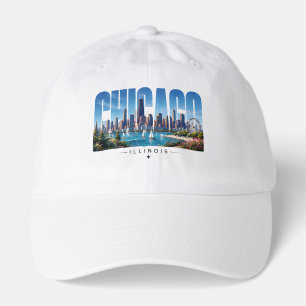Chicago Illinois Lakefront Skyline Travel Hat
