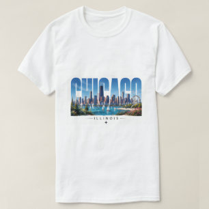 Chicago Illinois Lakefront Skyline Travel T-Shirt