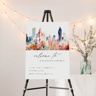 Chicago Illinois Landscape Wedding Welcome Foam Board