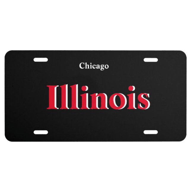Chicago, Illinois License Plate (Front)