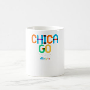 Chicago Illinois Mid Century, Pop Art, Coffee Mug