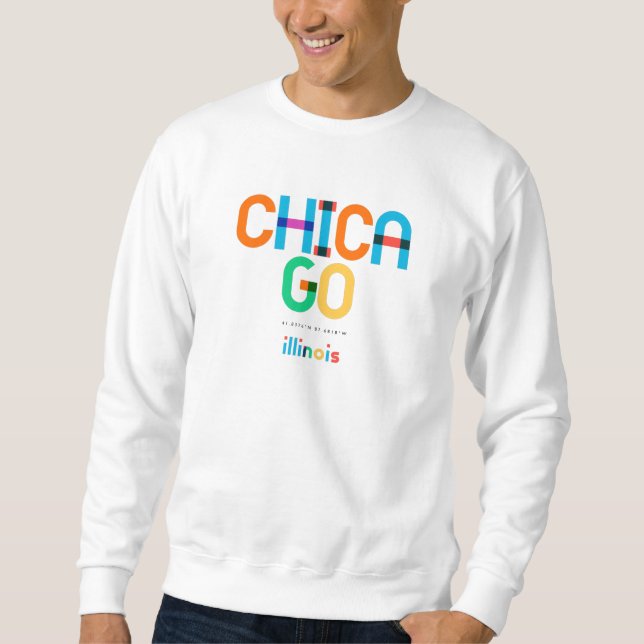 Chicago Illinois Mid Century, Pop Art, Sweatshirt (Front)
